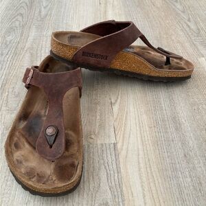 Birkenstock Gizeh Mocha leather sandals. Good (used) condition, gently loved.